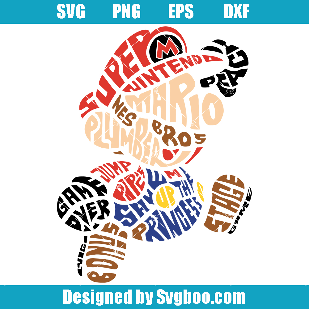 Mario Text Svg, Kids Mario Svg, Super Mario Svg, Game Mario Svg Mario Text Svg, Kids Mario Svg