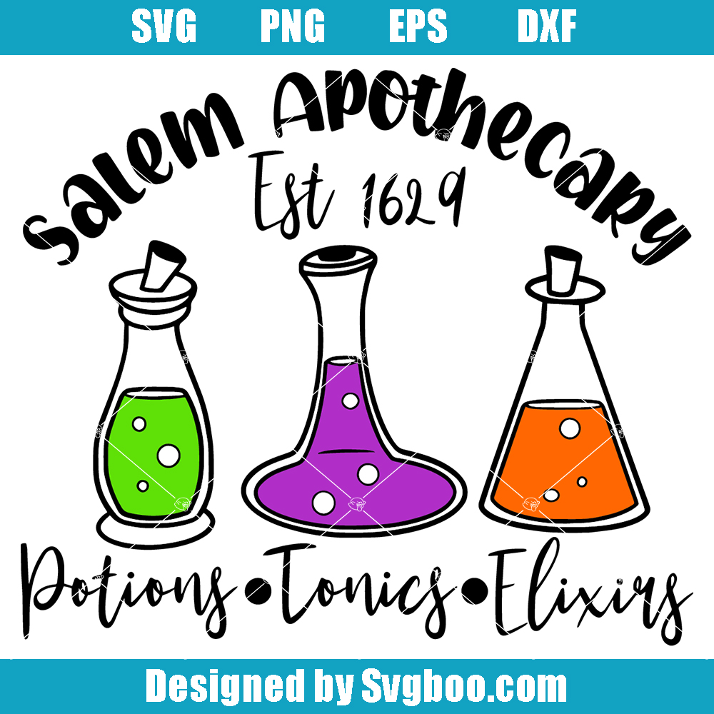 Salem Apothecary Svg, Potions Halloween Svg, Witch Svg Salem Apothecary Svg
