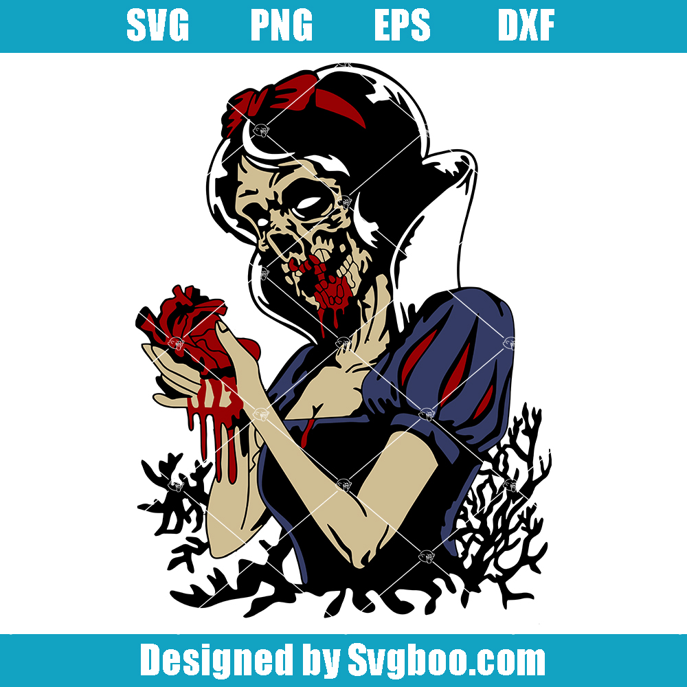 Scary Snow White Svg, Snow White Princess Halloween Svg Scary Snow White Svg