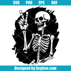 Skeleton Peace Sign Svg