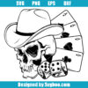 Skull Gambler Svg