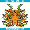 Smoking Kraken Svg