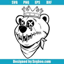Teddy Grizzly Zombie Svg