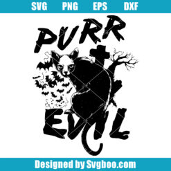 The Purr Evil Antics of a Black Cat Svg
