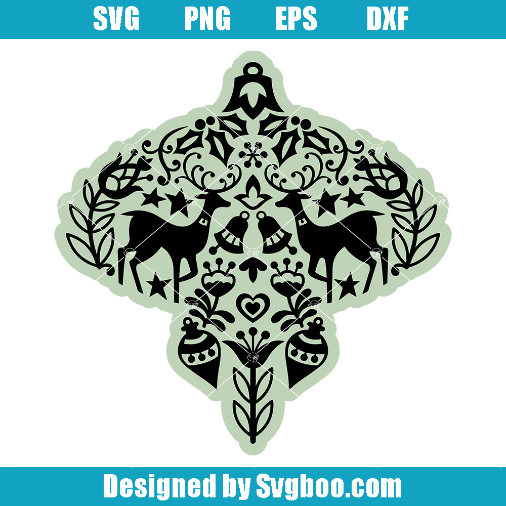 Christmas Deer Svg, Beautiful Christmas Svg, Christmas Bauble Svg Christmas Deer Svg