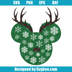 Christmas Reindeer Snowflakes Svg