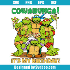 Cowabunga! It's My Birthday Svg