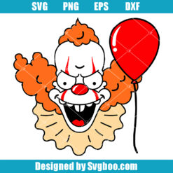 Halloween Style Clown Svg