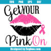 Lips Cancer Ribbon Svg
