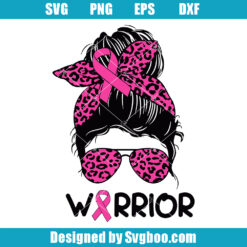 Messy Bun Warrior Svg