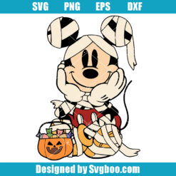 Mummy Halloween Mouse Svg