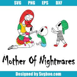 One Baby Girl and Two Boys Mother Of Nightmares Svg