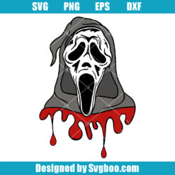 Scary Halloween Ghost Face Svg