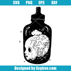 Skull in a Glass Jar Svg