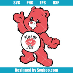 Swear Bear Red Svg