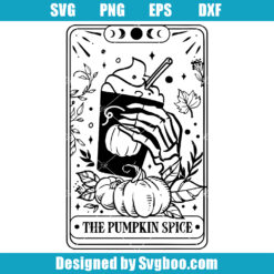 The Pumpkin Spice Tarot Card Svg