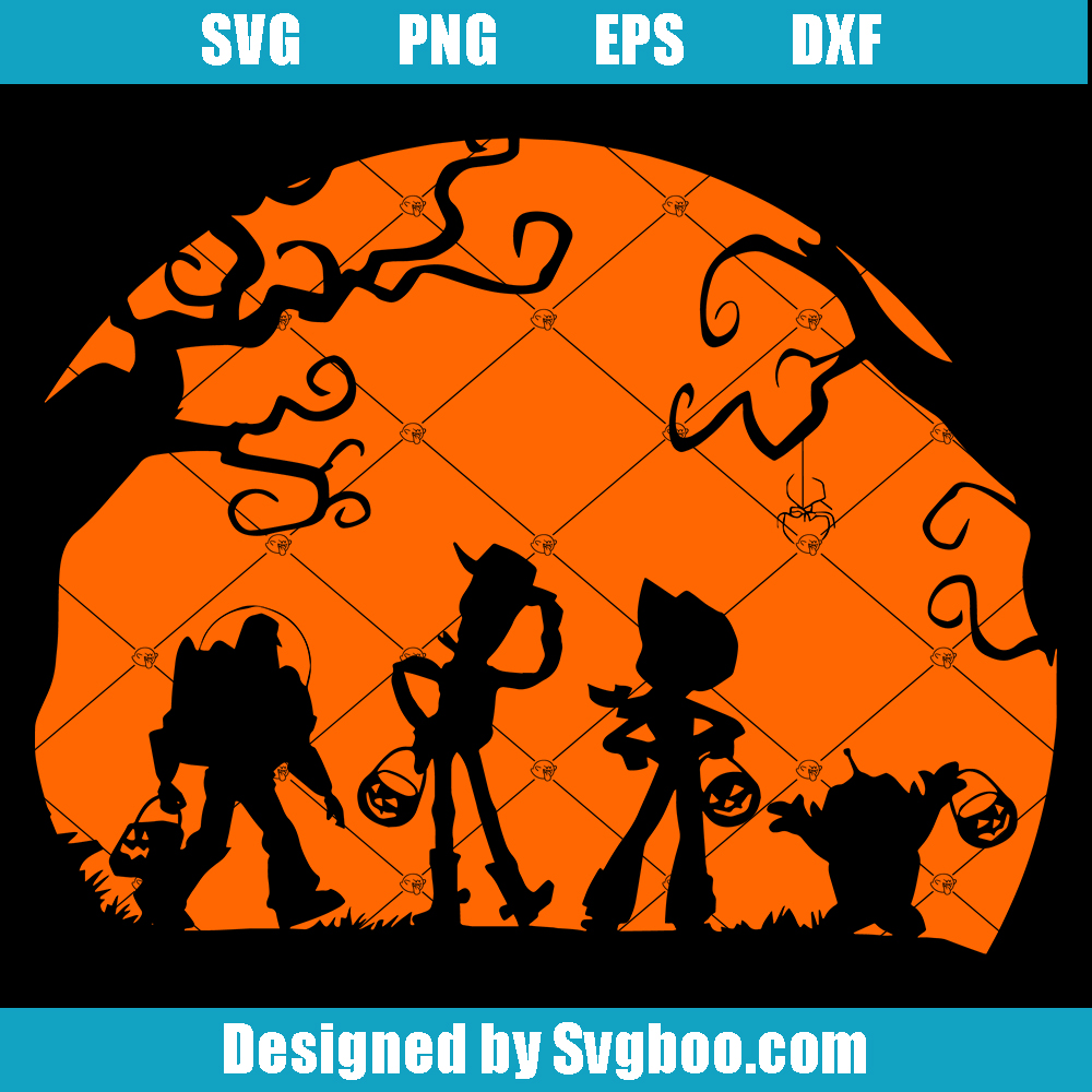 Toy Story Sunset Svg, Trick or Treat Toy Story Svg, Halloween Svg