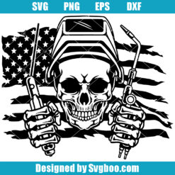 US Skull Welder Svg
