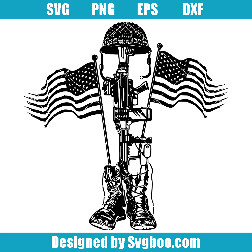 US Soldier Gear Svg, Combat Boot Svg, Soldier Dog Tag Svg