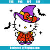 Witch Kitty Hello Halloween Svg
