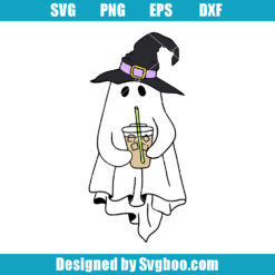 Witchy Ghost Iced Coffee Svg