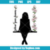 Woman on a Lilies Swing Svg