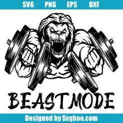 Beast Mode Svg, Fitness Lion Svg, Workout Lion Svg