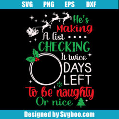 Christmas Countdown Svg