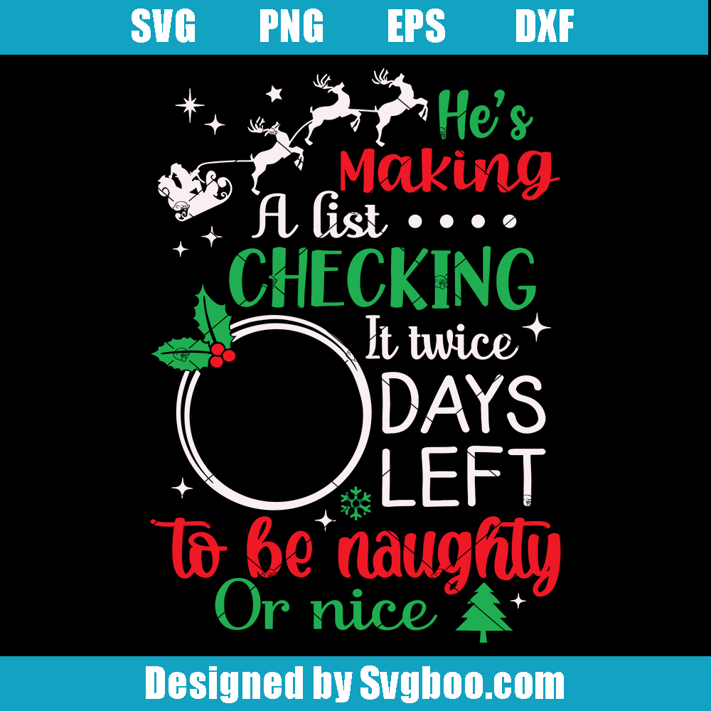 Christmas Countdown Svg, Christmas Calendar Svg, Christmas Sign Svg Christmas Countdown Svg