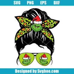 Christmas Grinch Mom Life Svg