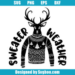 Deer in Freaky Sweater Svg