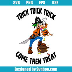 Funny Goofy Pirates Pumpkin Halloween Trick Treat Svg
