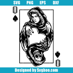 Gothic Queen Of Spades Svg
