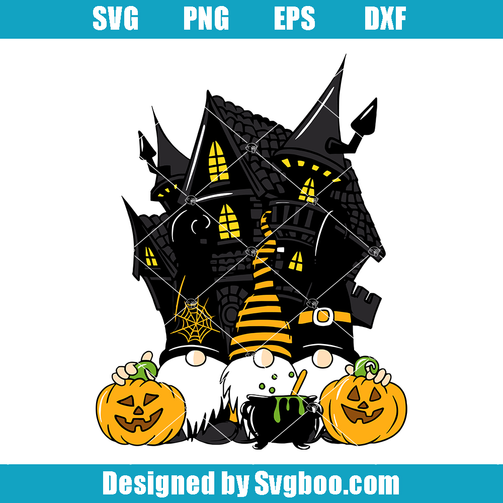 Halloween House Gnomes Svg, Pumpkin Gnomes Svg, Halloween Svg