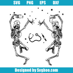 Halloween Skeleton Nurse Svg