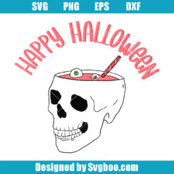 Happy Halloween Skull Svg