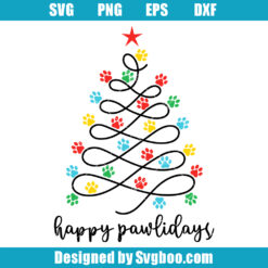 Happy Pawlidays Svg