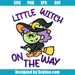 Little Witch On The Way Svg