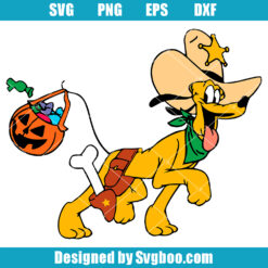 Pluto Cowboy Halloween Svg