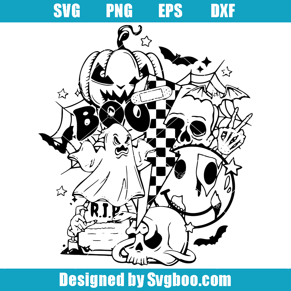 Retro Halloween Vibes Svg, Smiley Face Svg, Halloween 2023 Svg Retro Halloween Vibes Svg