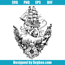 Ship and Anchor Svg