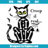Spooky Cat Skeleton Halloween Svg