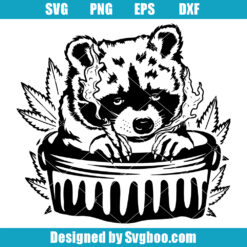 Weed High Raccoon Svg