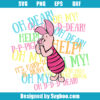 Winnie The Pooh Cute Piglet Scared Quotes Svg
