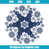 Winter Snowman Mandala Svg