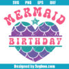 Birthday Mermaid Svg