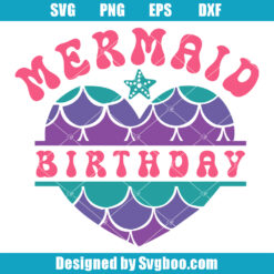 Birthday Mermaid Svg
