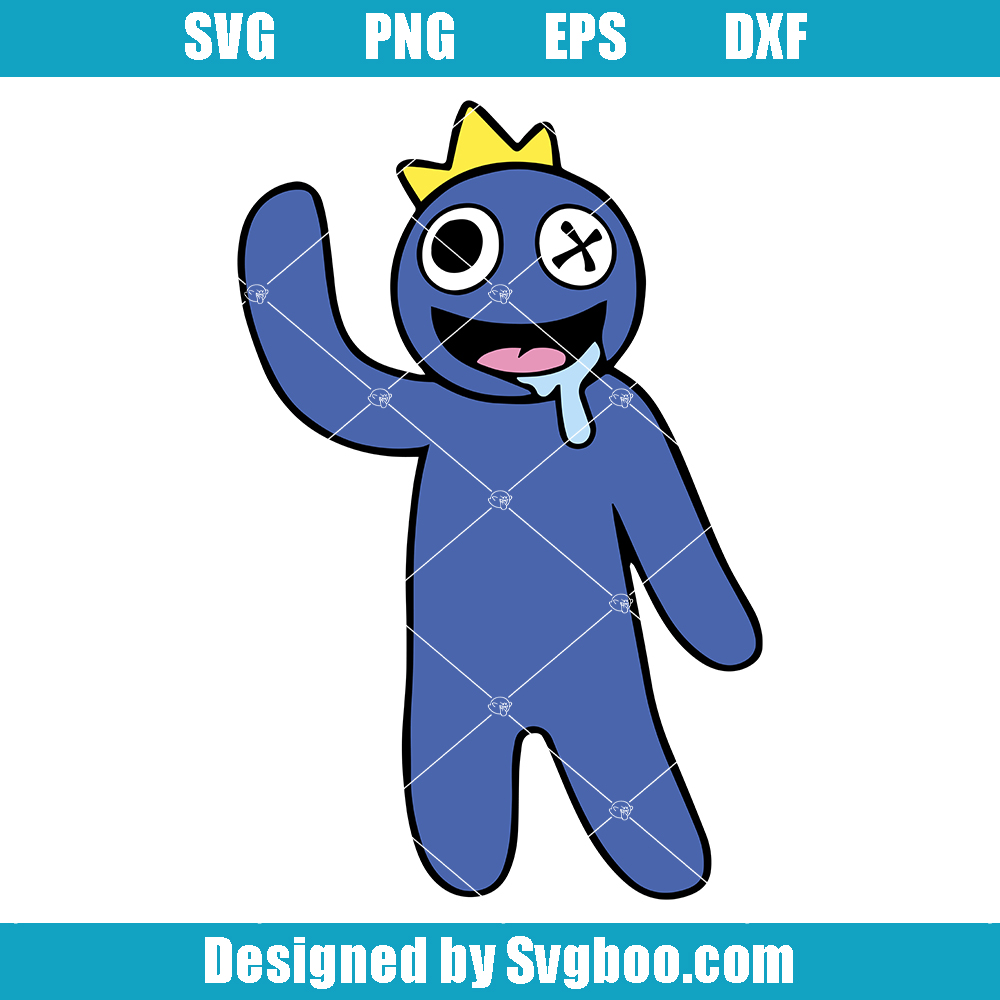 Blue Characters Svg, Game Character Svg, Blue Rainbow Friend Svg Blue Characters Svg
