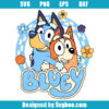 Bluey and Bingo Flower Only Svg
