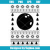 Bowling Ball Christmas Sweater Svg